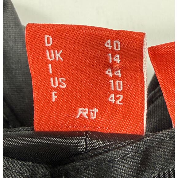 Espirit womens Black Button Down Mid Length Double Breasted Trenchcoat Sz 10 - Picture 7 of 13